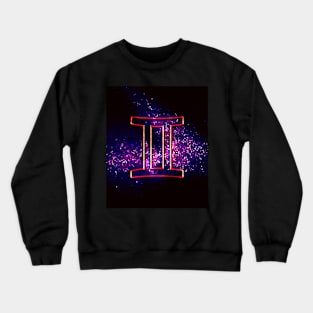 Gemini (Retro Gemini Zodiac) Crewneck Sweatshirt